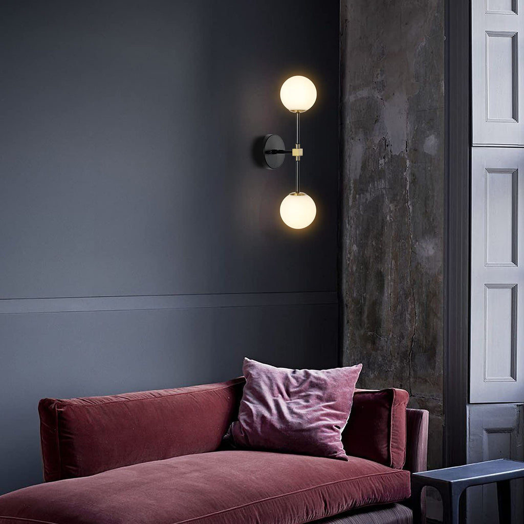 Modern Single Wall Sconce with Clear Glass Shade for Bathroom Vanity