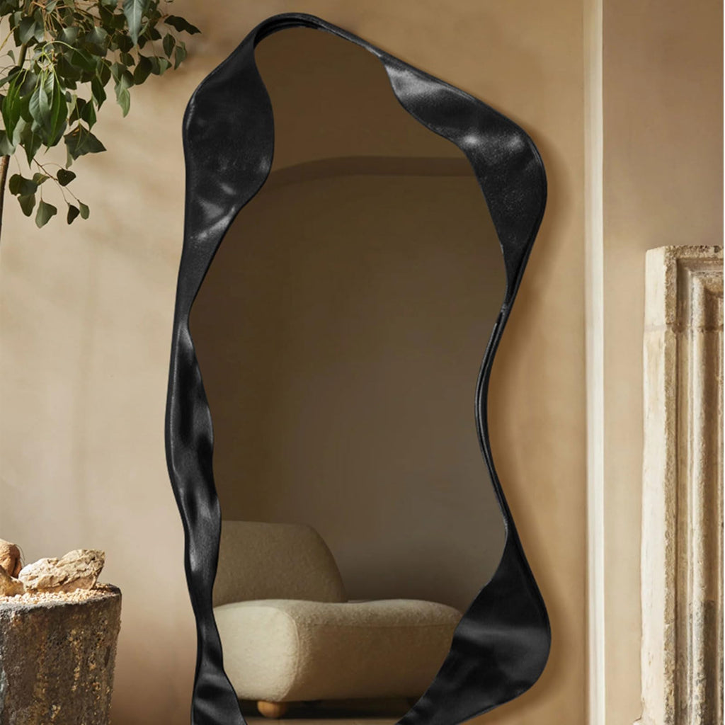Large Irregular Metal Frame Mirror 120x200cm for Bedroom and Living Room
