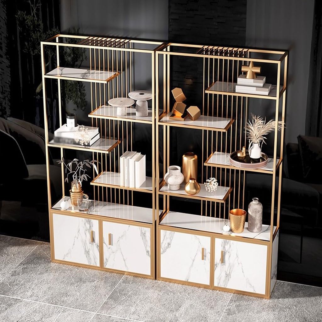 Modern Metal Bookshelf Storage Shelf for Living Room Organization