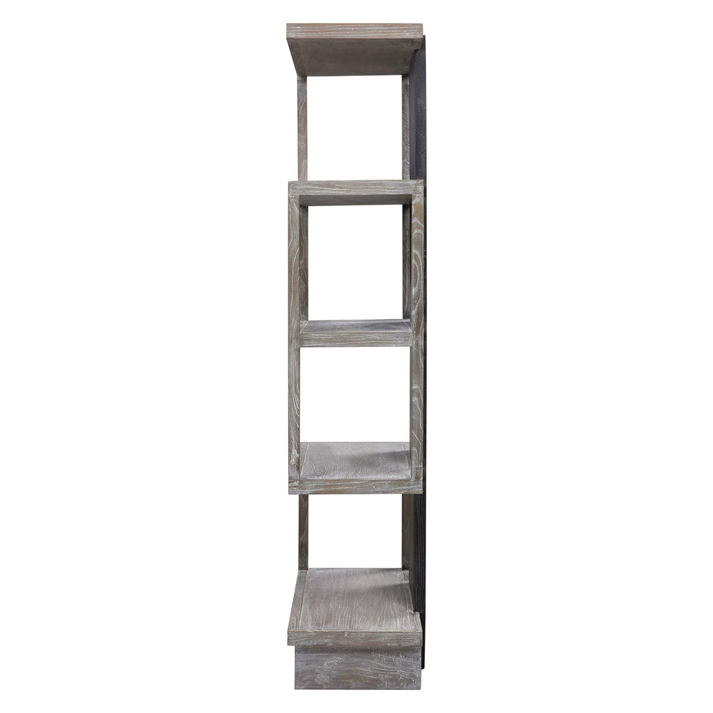 Modern S Shape Open Bookshelf for Living Room Display