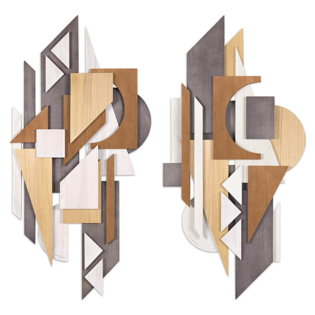 Handmade Solid Wood Abstract Wall Art for Living