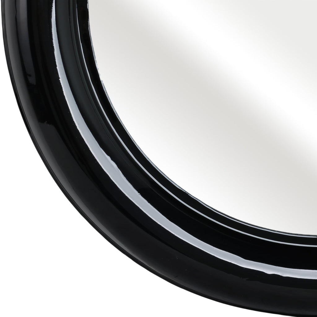 36" Round Metal Frame Wall Mirror for Living Room and Bedroom