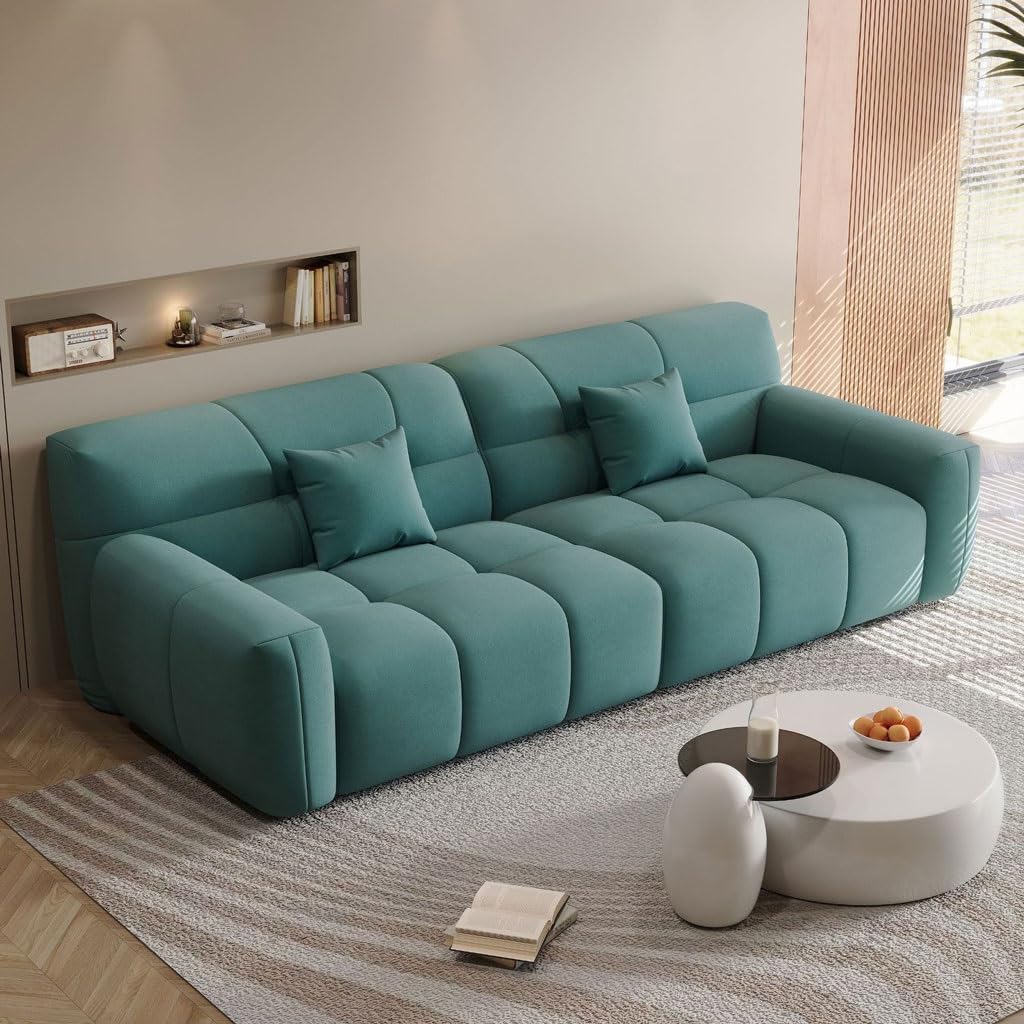 Cream Fabric Lounge Chair for Bedroom and Living Room