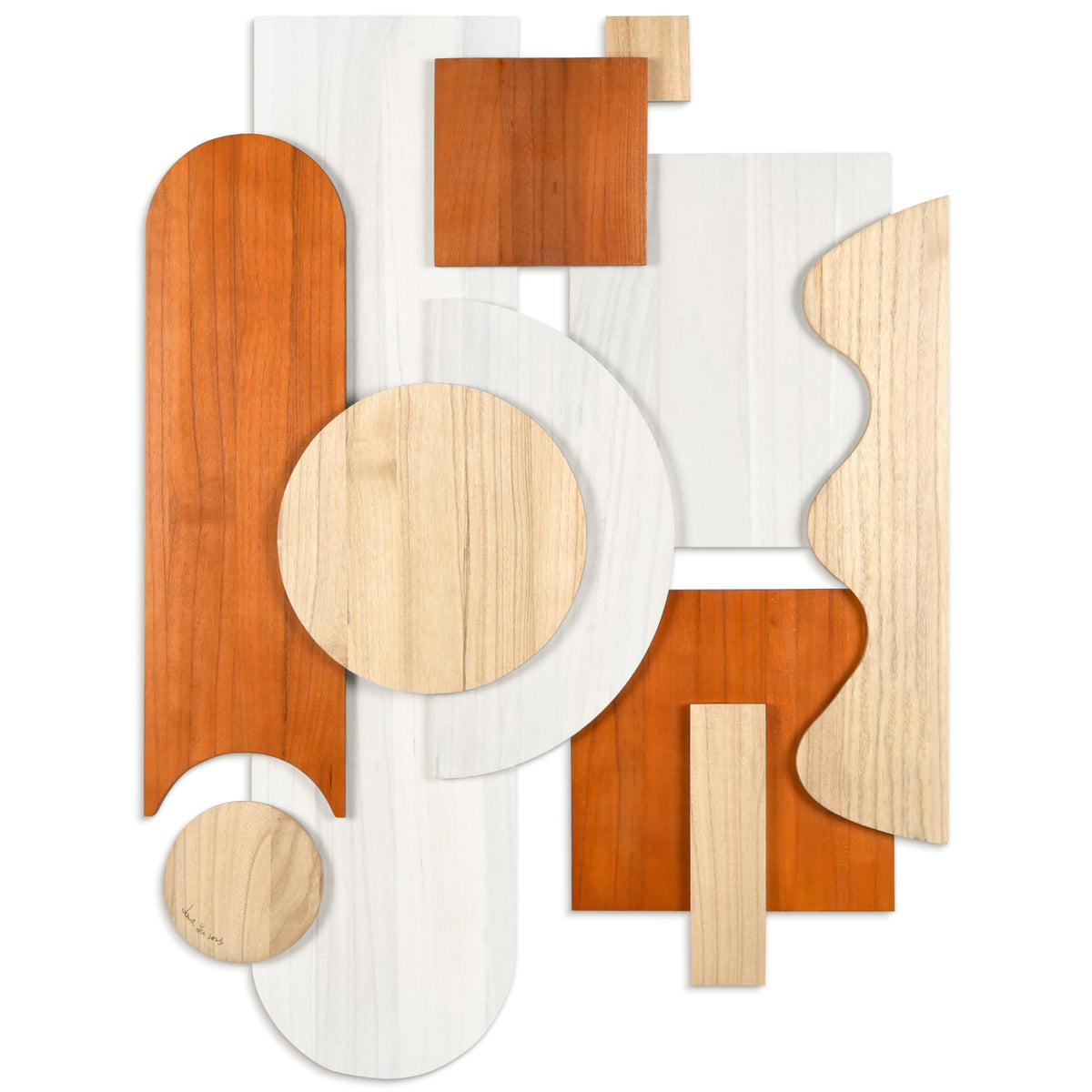 Handmade Solid Wood Abstract Wall Art for Living