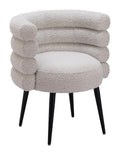 Misty Gray Dining Chair with Plywood and Steel Frame