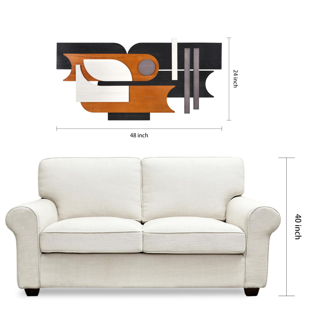 Handmade Solid Wood Abstract Wall Art for Living
