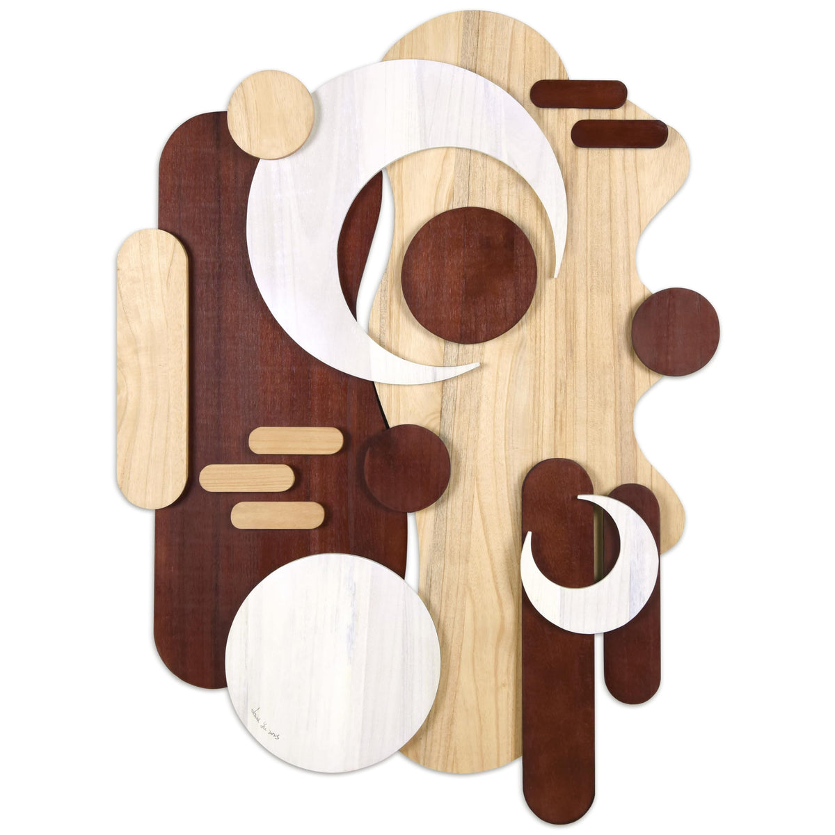 Handmade Solid Wood Abstract Wall Art for Living