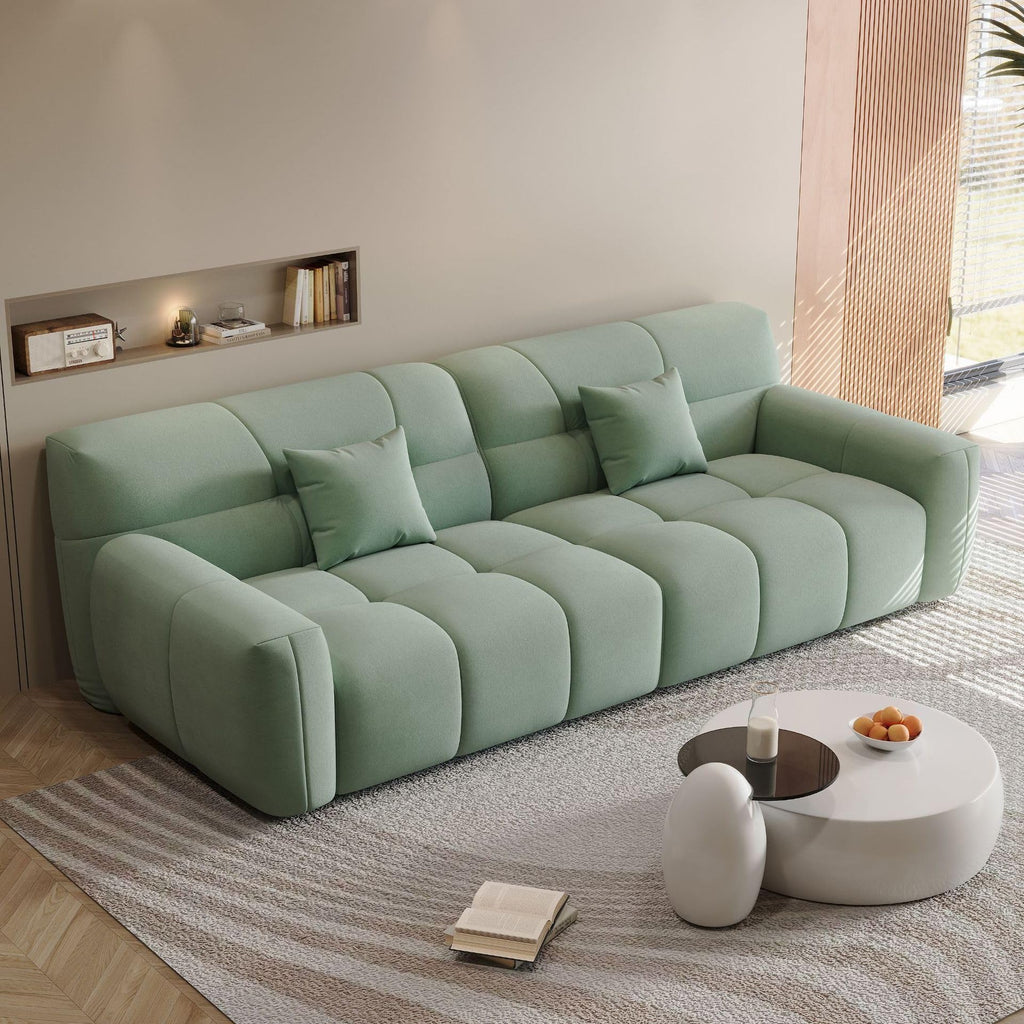 Cream Fabric Lounge Chair for Bedroom and Living Room
