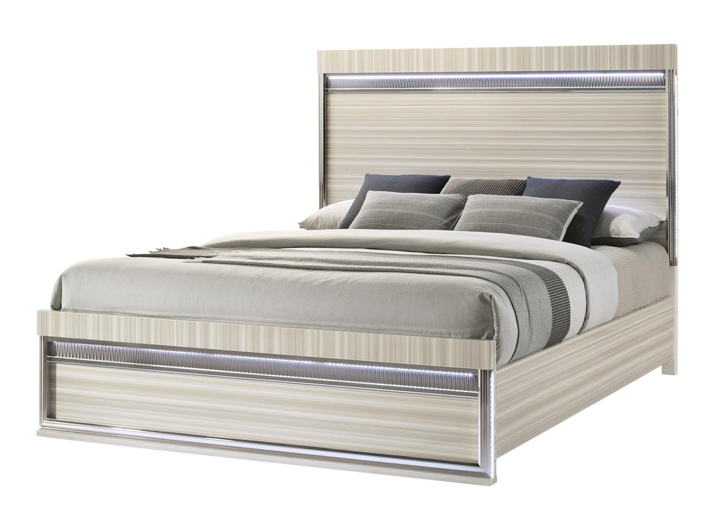 Gray Solid Wood Bed Frame for Bedroom Furniture