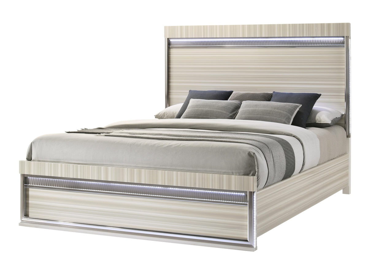 Gray Solid Wood Bed Frame for Bedroom Furniture