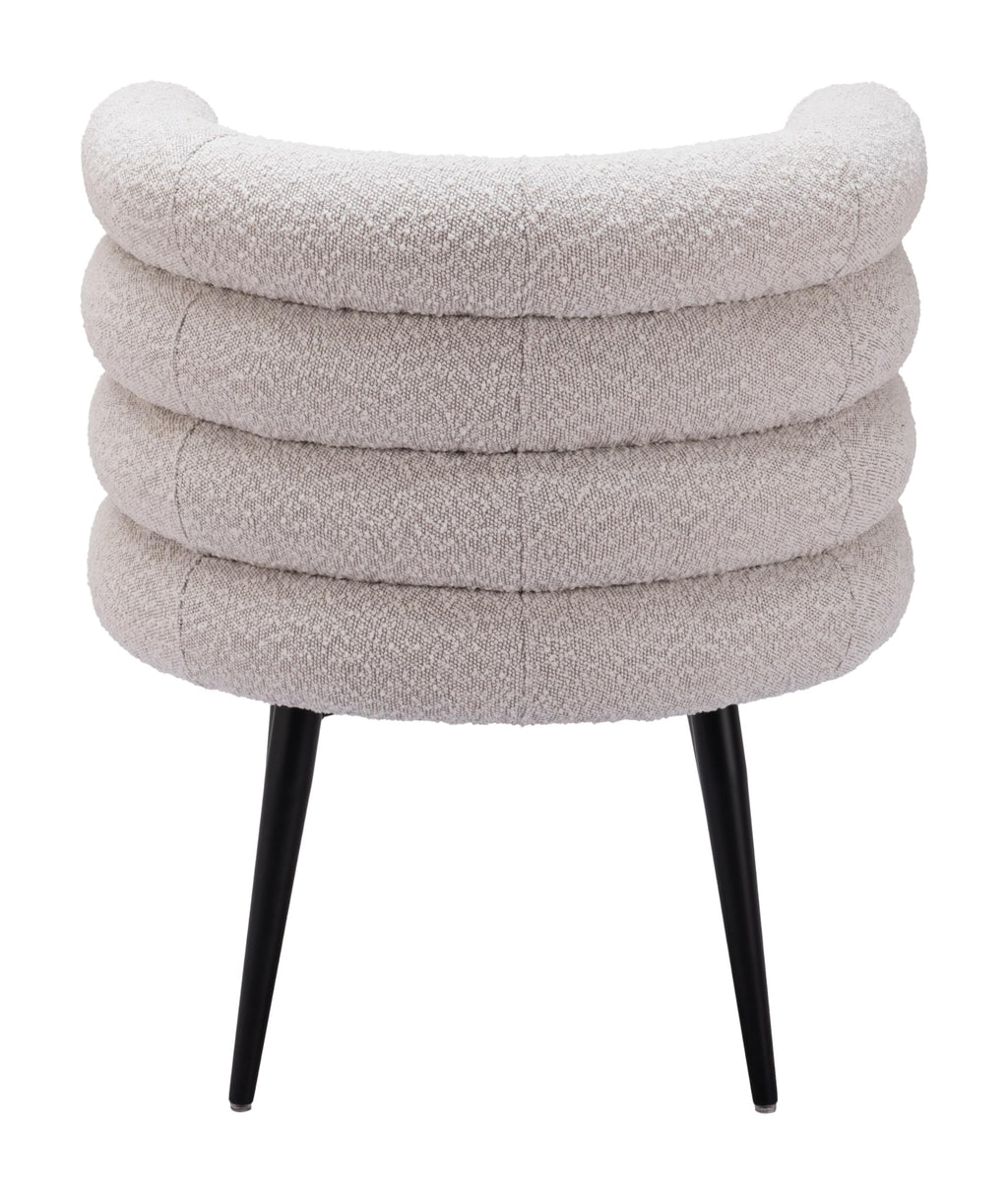 Misty Gray Dining Chair with Plywood and Steel Frame