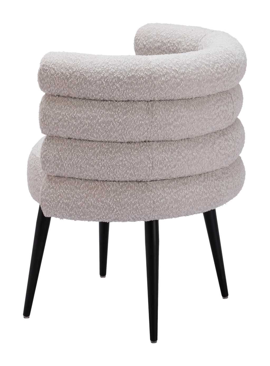 Misty Gray Dining Chair with Plywood and Steel Frame