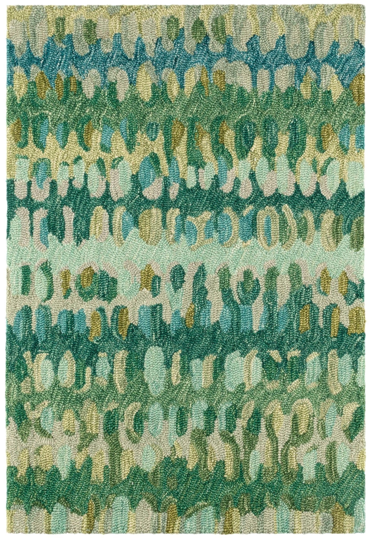 Forest Abstract Wool Area Rug 9.5x13.5 Feet for Home Decor