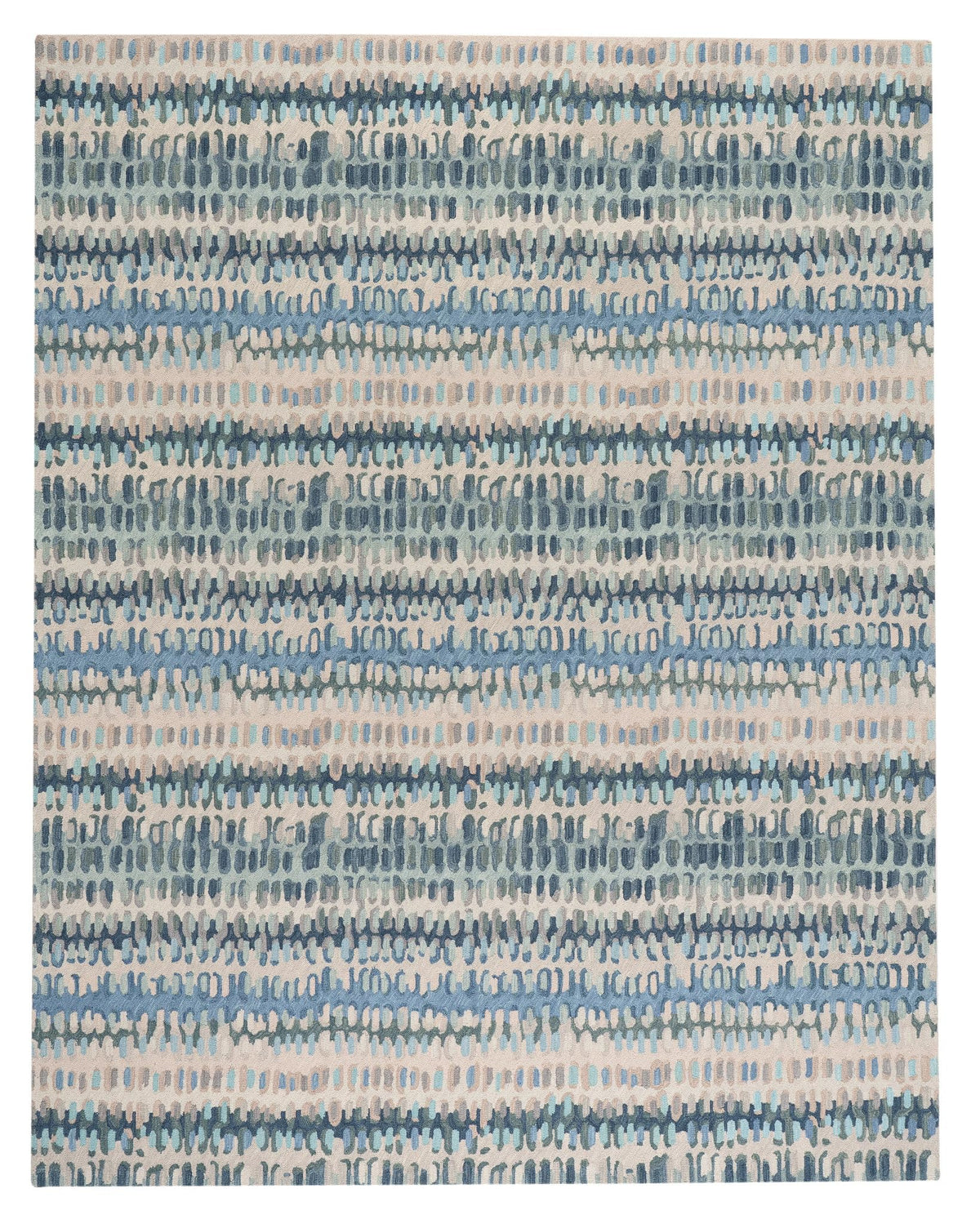 Forest Abstract Wool Area Rug 9.5x13.5 Feet for Home Decor