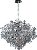 13-Light Glass Pendant Light with Chrome Finish for Kitchen and Dining Area