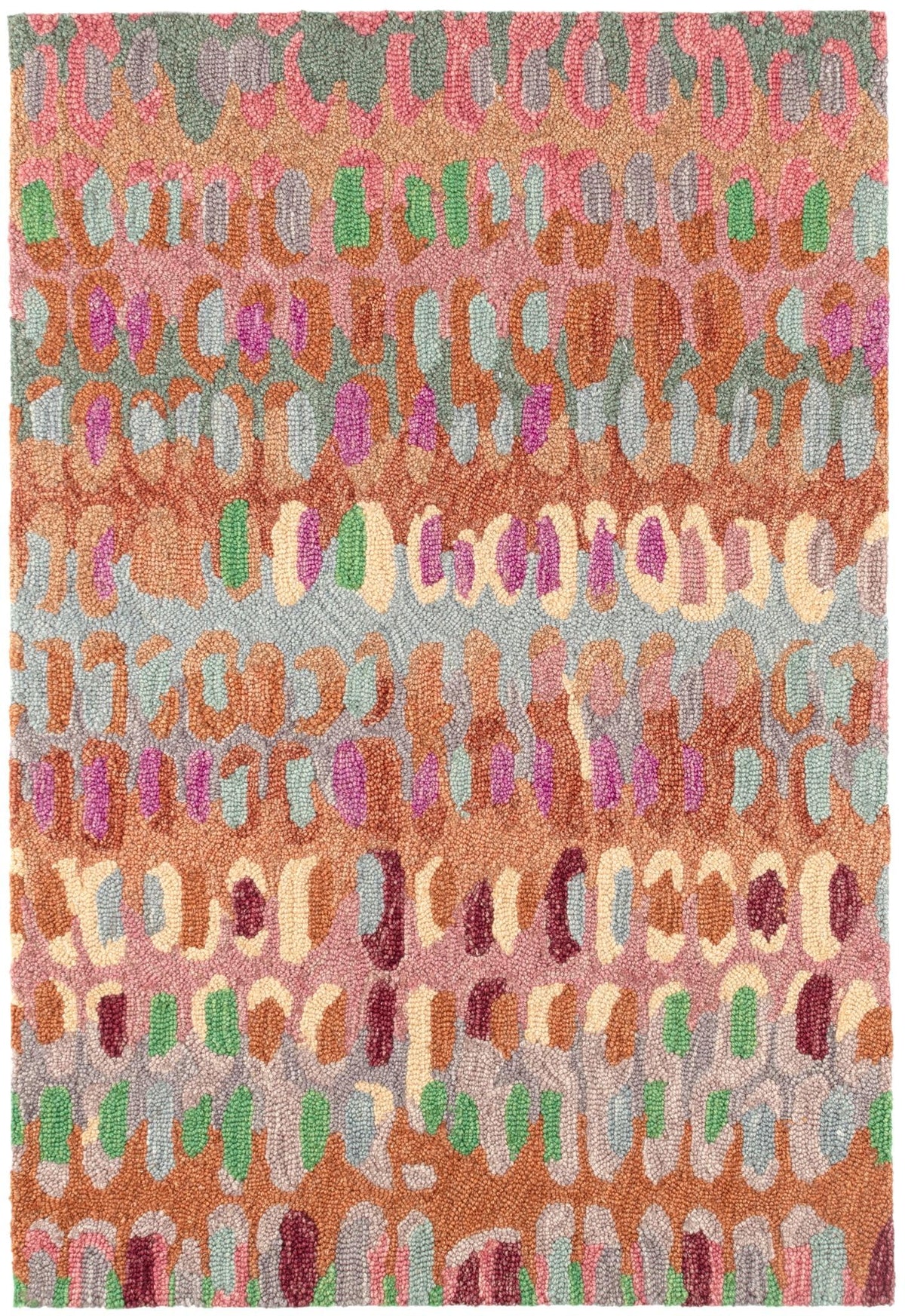 Forest Abstract Wool Area Rug 9.5x13.5 Feet for Home Decor
