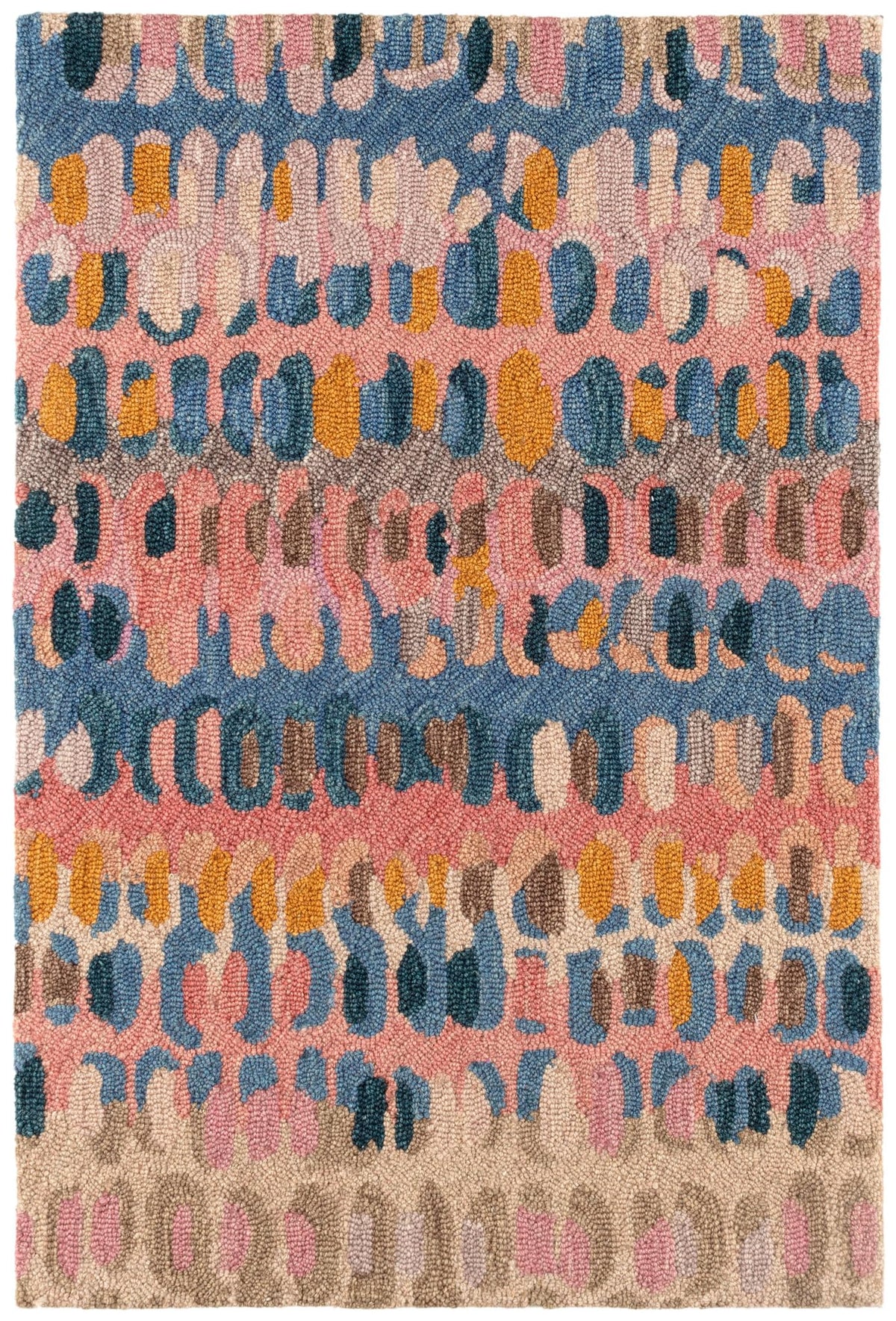 Forest Abstract Wool Area Rug 9.5x13.5 Feet for Home Decor