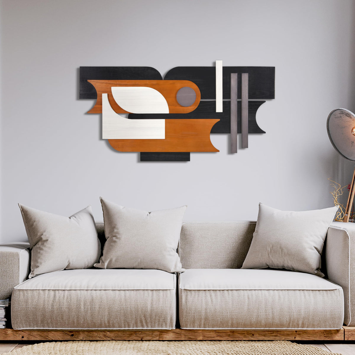 Handmade Solid Wood Abstract Wall Art for Living