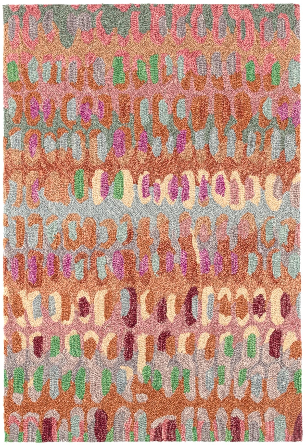 Forest Abstract Wool Area Rug 9.5x13.5 Feet for Home Decor