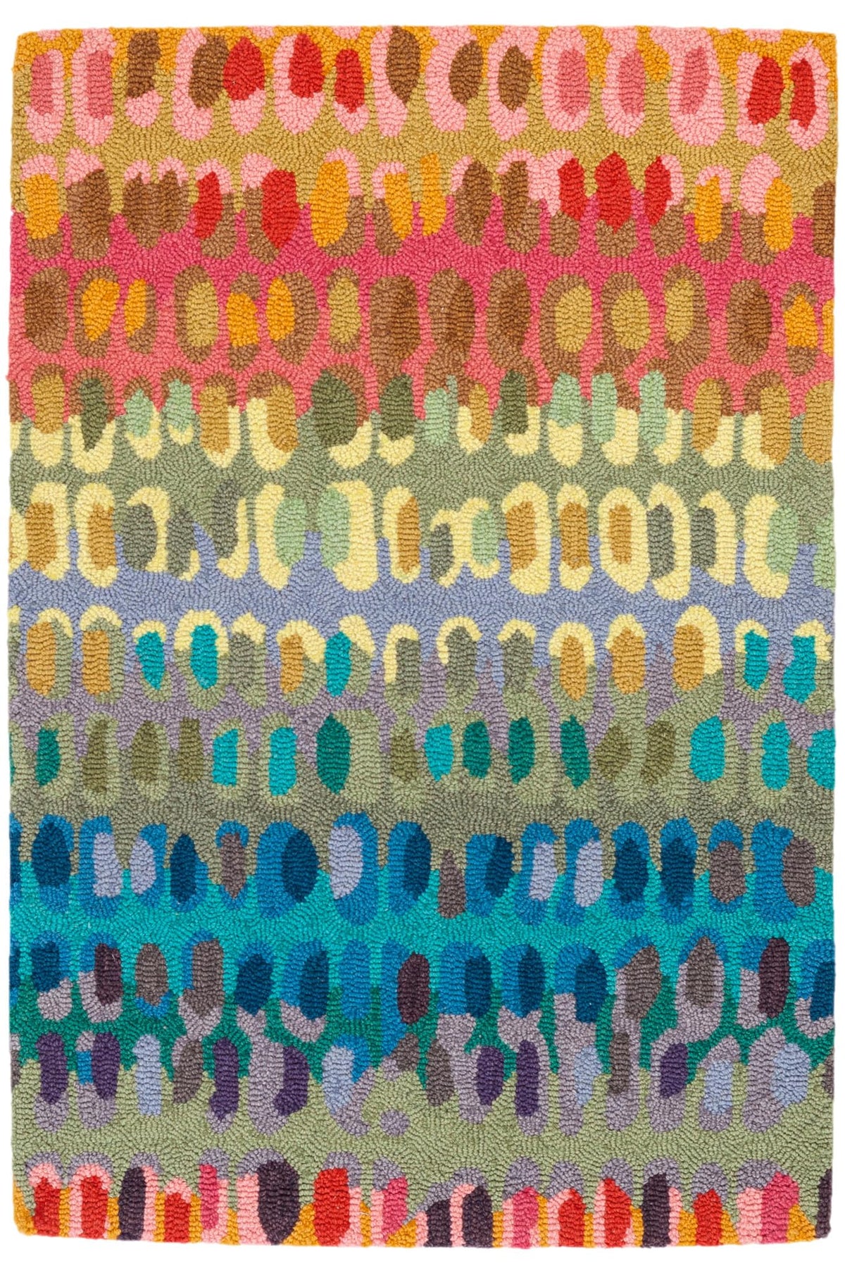 Forest Abstract Wool Area Rug 9.5x13.5 Feet for Home Decor