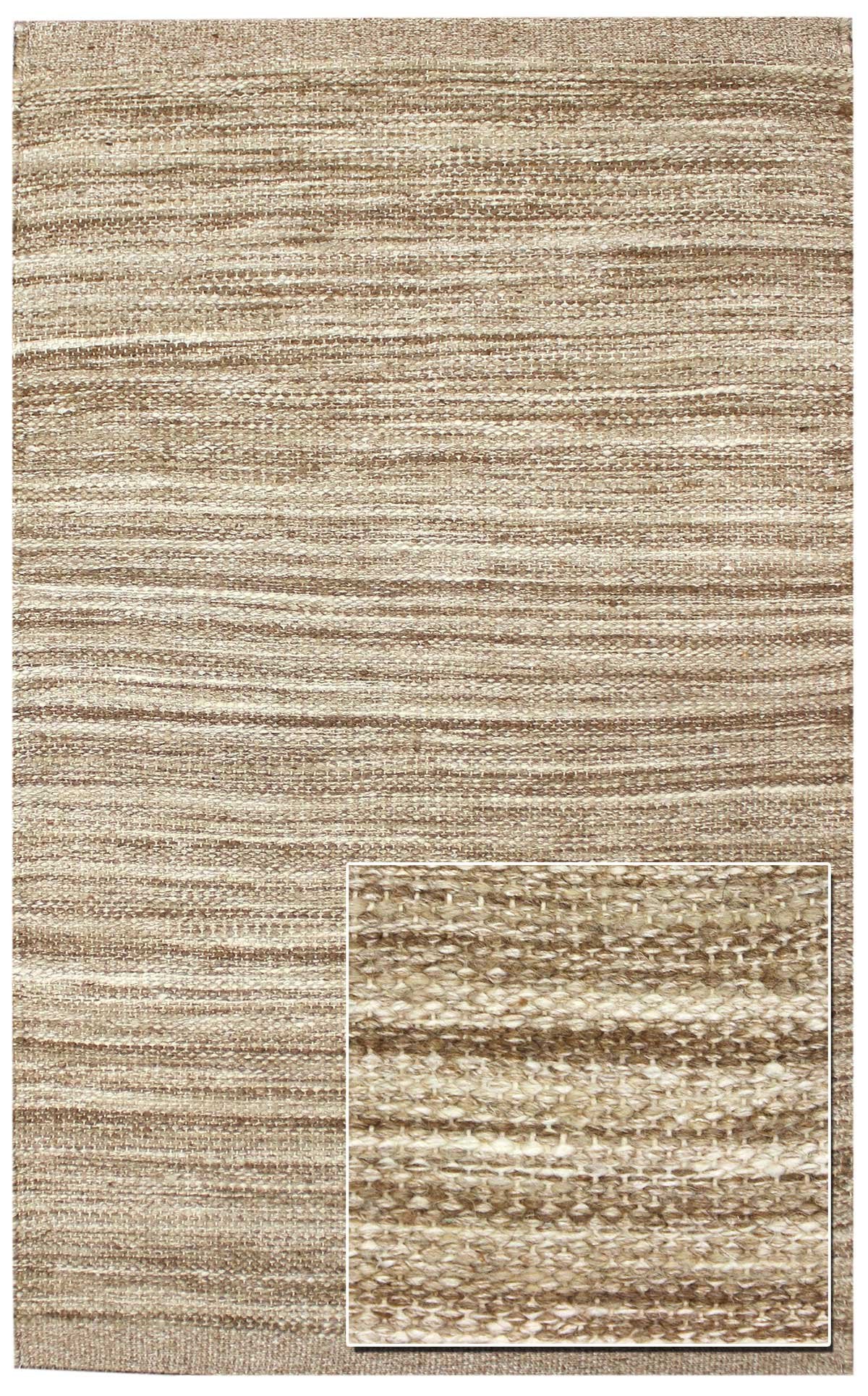 Brown Hand-Loomed Area Rug 10x14 Feet for Home Decor