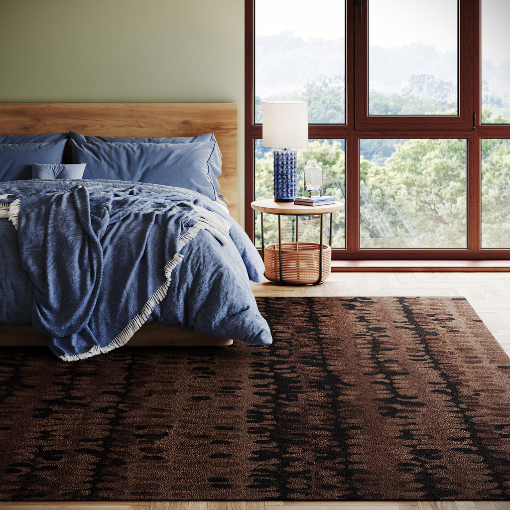 Forest Abstract Wool Area Rug 9.5x13.5 Feet for Home Decor