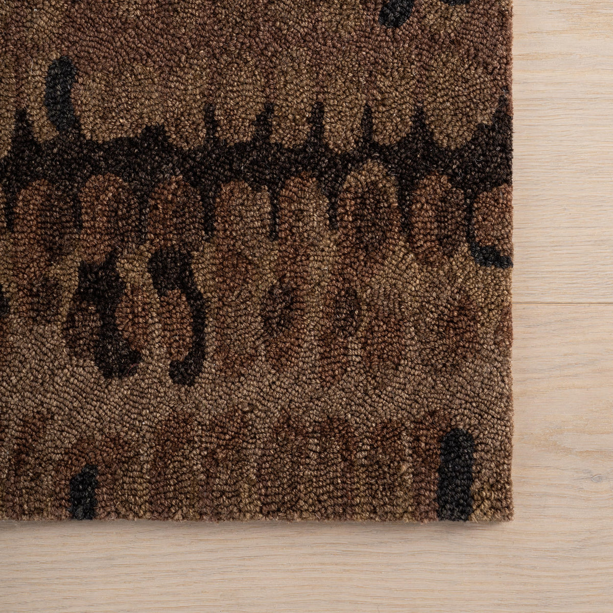 Forest Abstract Wool Area Rug 9.5x13.5 Feet for Home Decor