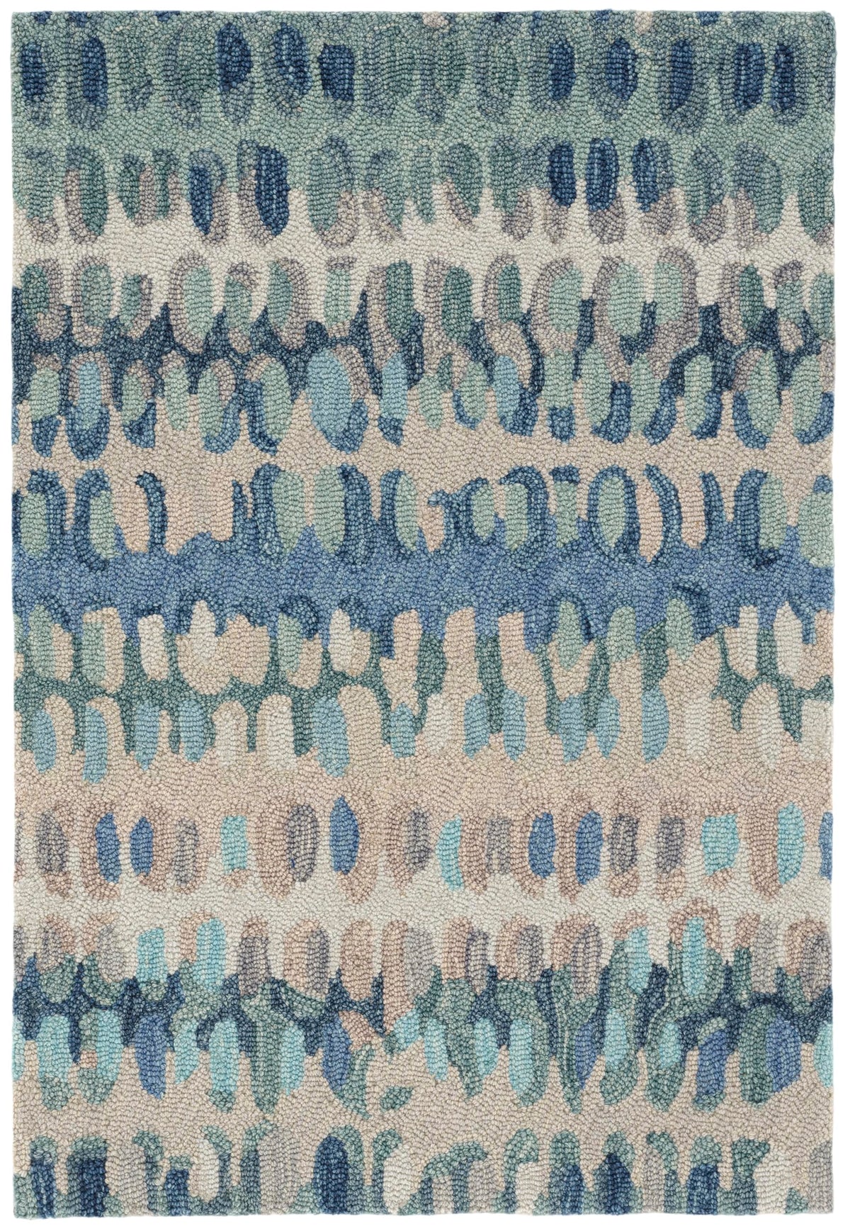 Forest Abstract Wool Area Rug 9.5x13.5 Feet for Home Decor