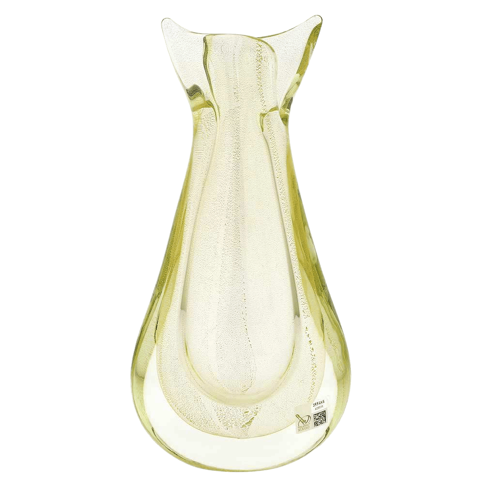 Glass Of Venice Murano Glass Sommerso Bud Vase - Sparkling Gold