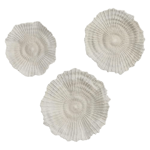 Set of 3 Ocean Inspired Wall Decor Panels 20.5x21.75 Inches